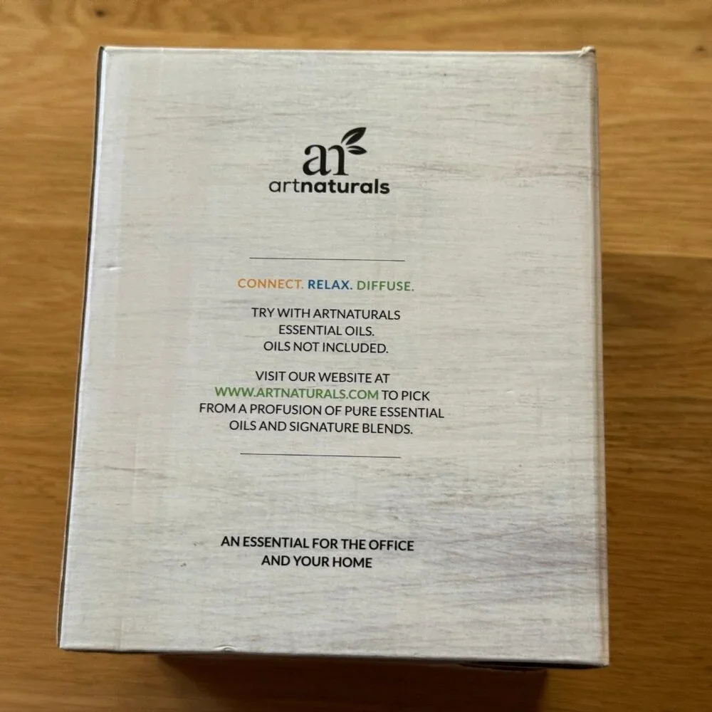 artnaturals Aroma Oil Diffuser Ultrasonic Humidifier 150 ML Tank, Wood Grain